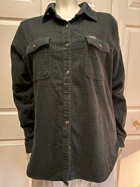 Columbia Men’s Plaid Button Down Shirt Size L Blue Flannel Outdoor Casual